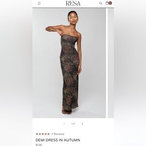 Elegant Strapless Floral Maxi Dress